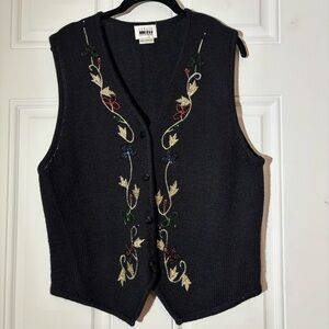 Leslie Fay Christmas  Beaded Kit Vest, Size Large